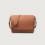 brown leather messenger bag