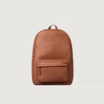 The Philos Cognac Brown Leather Backpack for Men