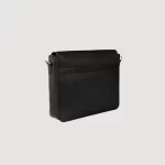 The Carismatico Black Leather Messenger Bag For Men - Image 3