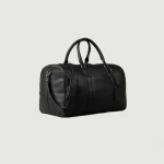 black leather duffle bag mens