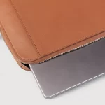 brown leather laptop sleeve