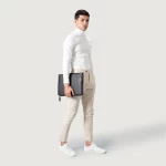 The Eclectic Premium Black Leather Portfolio Case - Image 5