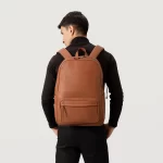 The Philos Cognac Brown Leather Backpack for Men - Image 5