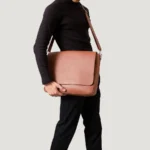 The Carismatico Brown Leather Messenger Bag For Men - Image 6