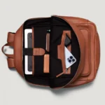 The Philos Cognac Brown Leather Backpack for Men - Image 8