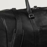 The Darrio Black Leather Duffle Bag for Men - Image 6