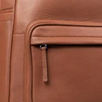 The Philos Cognac Brown Leather Backpack for Men - Image 7