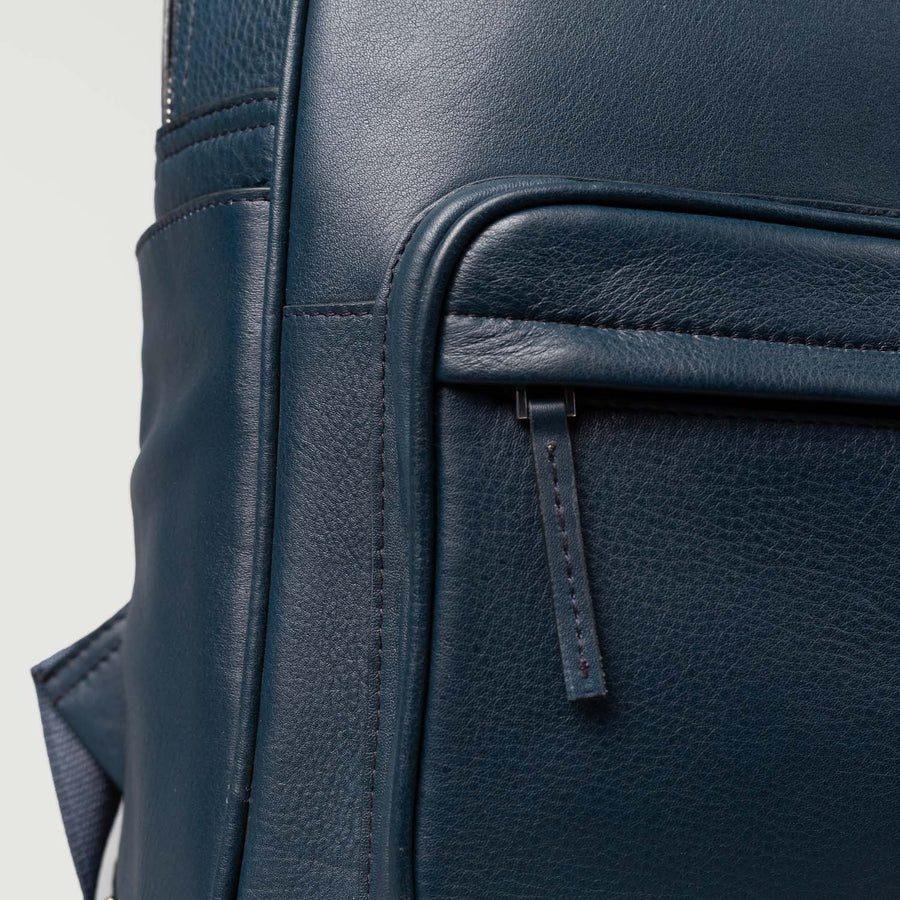 The Philos Midnight Blue Leather Backpack for Men - Image 8