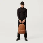 The Philos Cognac Brown Leather Backpack for Men - Image 6