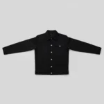 Men's Black Cotton Ripstop Utility Trucker Jacket