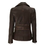 brown leather motorcycle jacket
