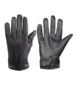 mens black leather lined gloves​