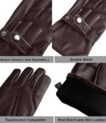 leather motorcycle gloves brown