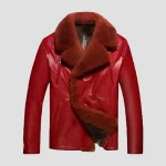 mens red winter jacket