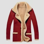 mens red shearling coat