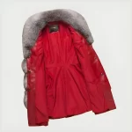 long red leather coat