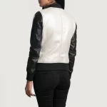 silver leather bomber jacket