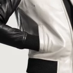 silver leather moto jacket