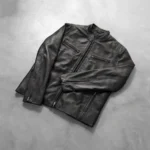 Ionic Men's Black Leather Jacket - Image 6