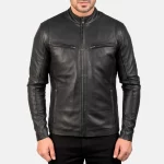 ionic black leather jacket