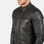 Ionic Men's Black Leather Jacket - Image 5
