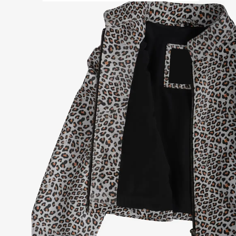 off-white leopard print leather jacket