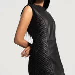 Luxe Black Leather Dress for Women - Image 4