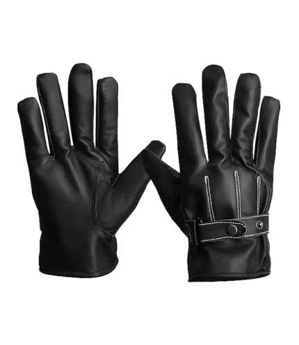 black leather gloves motorcycle