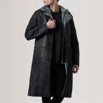 black shearling coat