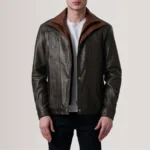 Klen Men's Vintage Brown Leather Jacket - Image 6