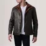 brown leather jacket for men