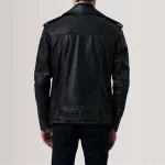 Kole Men's Black Leather Rider Jacket - Image 4
