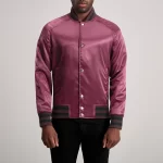 maroon varsity jacket