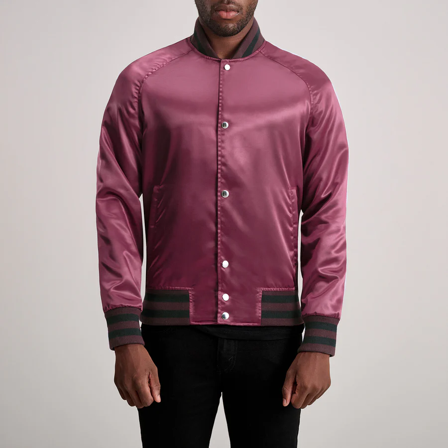 maroon varsity jacket