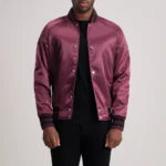 Xander Men's Maroon Leather Varsity Jacket - Image 5