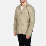 Kajetan Men's Beige Suede Safari Jacket - Image 5