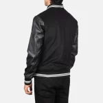 varsity jacket leather sleeves