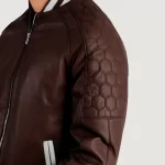 maroon mens leather jacket