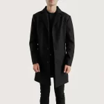 black wool coat