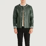 green varsity jacket