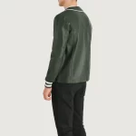 green leather varsity jacket