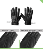 black motorcycle gloves for men