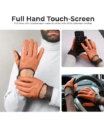 two tone leather gloves