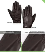 dark brown leather driving gloves​