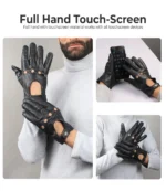 Drive Black Leather Driving Gloves For Men - Image 6