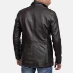 Black Leather Blazer for Men