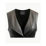 Zester Black Leather Vest for Women - Image 2