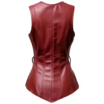 Burgundy Belted Vest