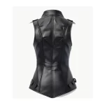 Stylish Black Leather Vest