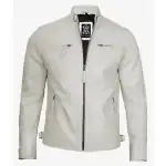Stylish leather moto jacket for men